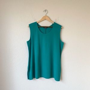 MISOOK S/L Side Slit Crew Neck Pullover Knit Tank Top NWT!!